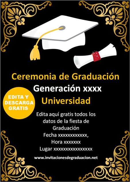 ▷ Las Mejores Invitaciones, imágenes, fondos de graduación【2020】