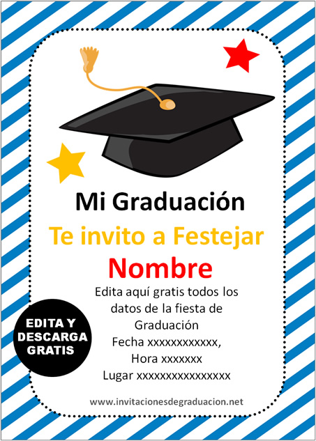 Invitaciones de Graduación para secundaria Secundaria