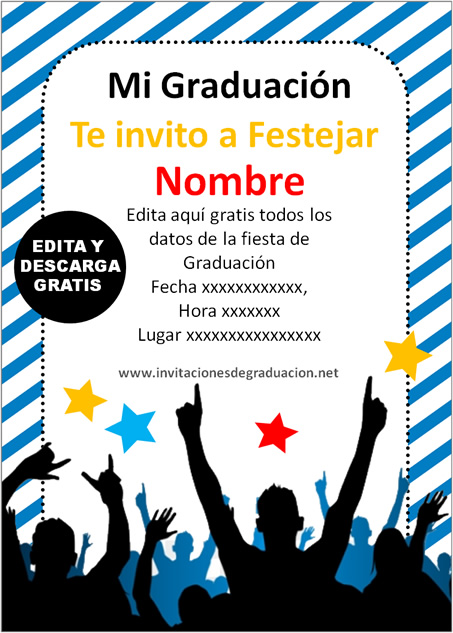 Invitaciones para fiesta de egresados secundaria