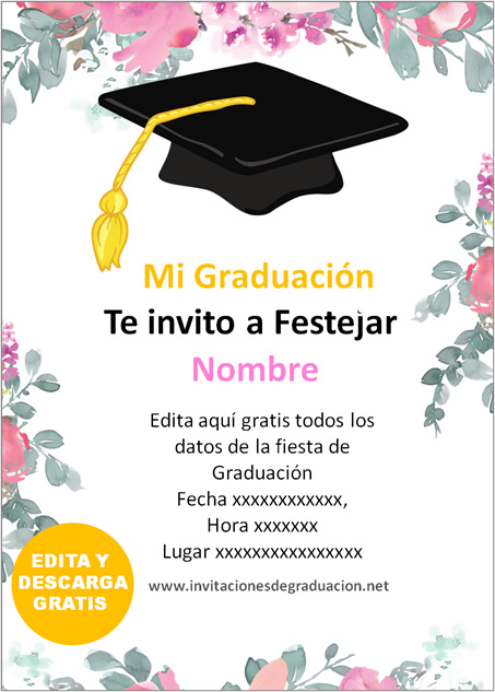 Invitaciones de Graduación chulas